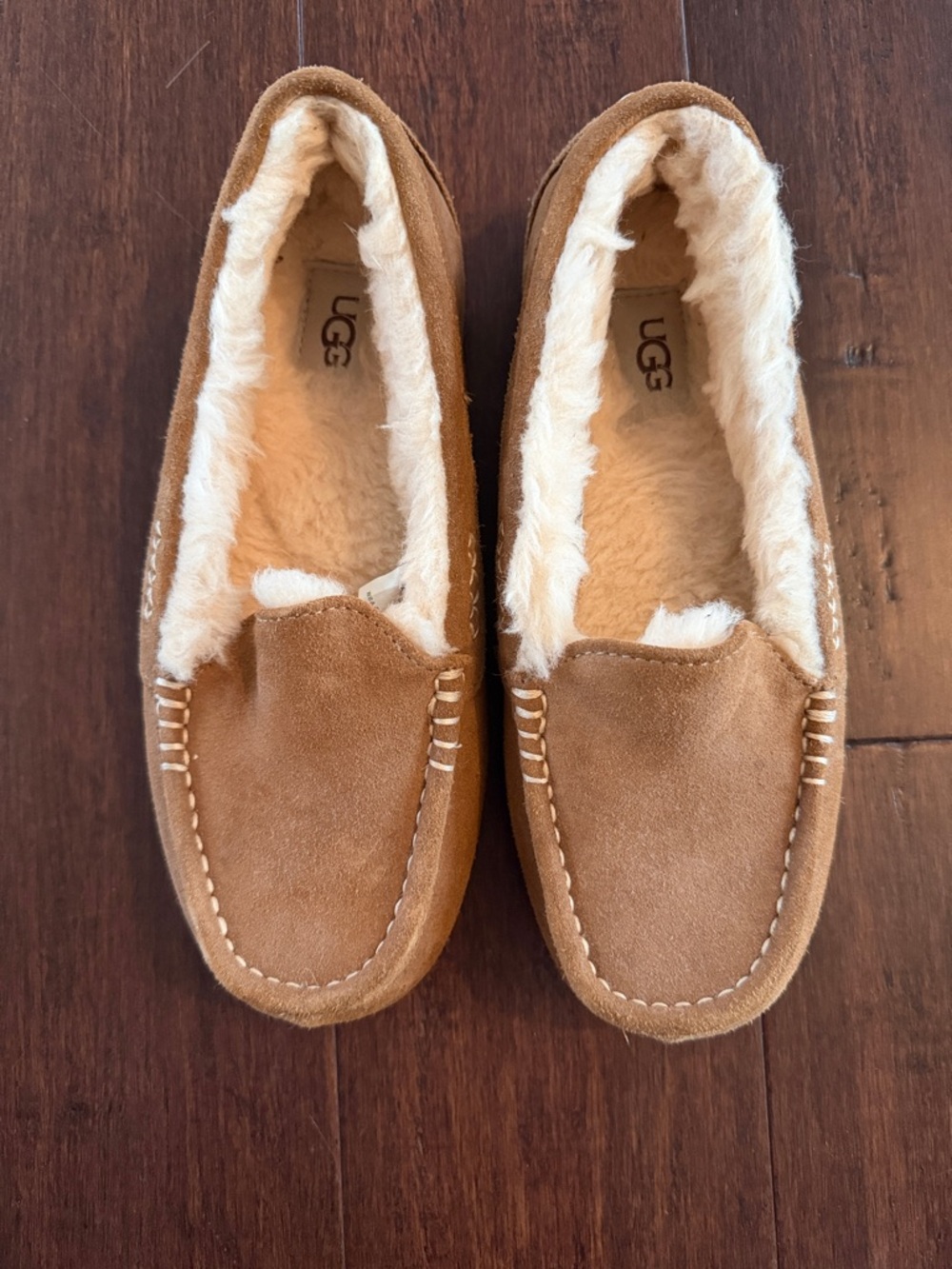 UGG Chestnut Suede Moccasin Slippers